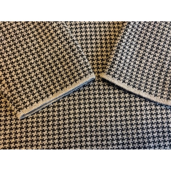 J Jill womens XS Gray Black Houndstooth sweater dress - Picture 5 of 10